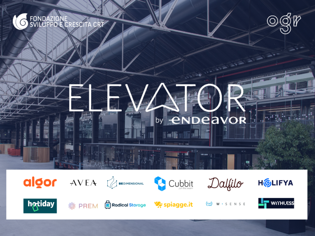 Elevator, 12 le aziende che parteciperanno al programma di crescita di Endeavor alle OGR Torino